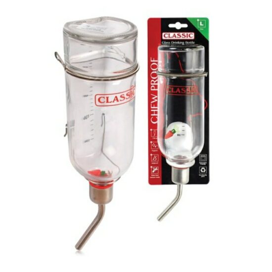 Bebedero de Cristal Calidad Premium 750 ml